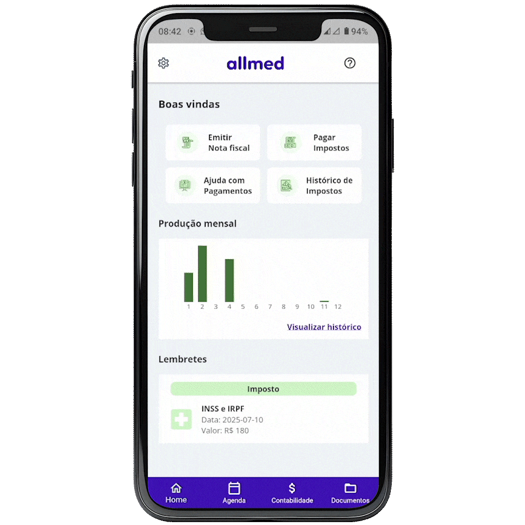 Agenda gratuita Allmed — agendamento de plantões